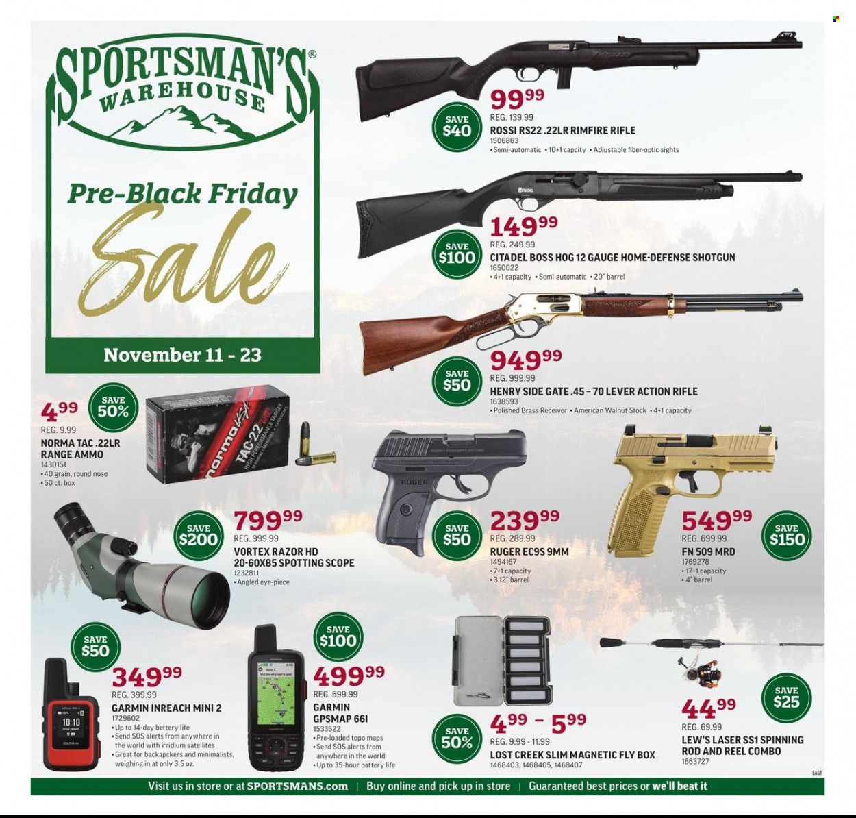 Sportsman's Warehouse Weekly Ad Flyer Specials November 11 to November 23, 2022