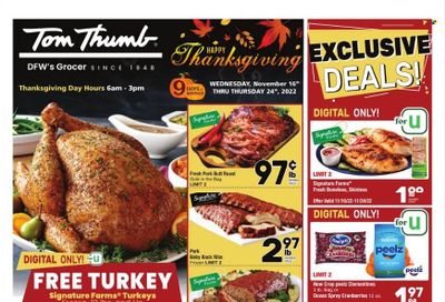 Tom Thumb (TX) Weekly Ad Flyer Specials November 16 to November 22, 2022