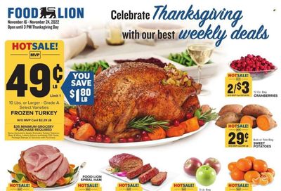 Food Lion (SC) Weekly Ad Flyer Specials November 16 to November 24, 2022