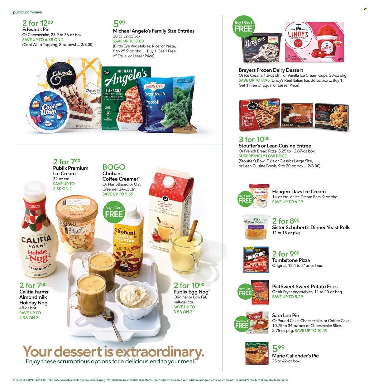 Publix (AL, FL, GA, NC, SC, TN) Weekly Ad Flyer Specials November 17 to November 23, 2022