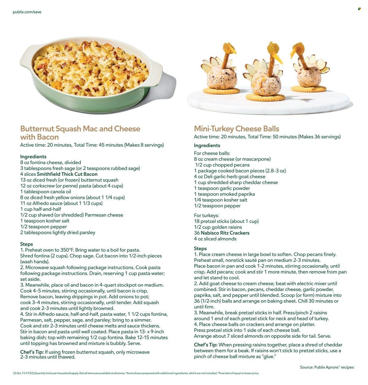 Publix (AL, FL, GA, NC, SC, TN) Weekly Ad Flyer Specials November 17 to November 23, 2022