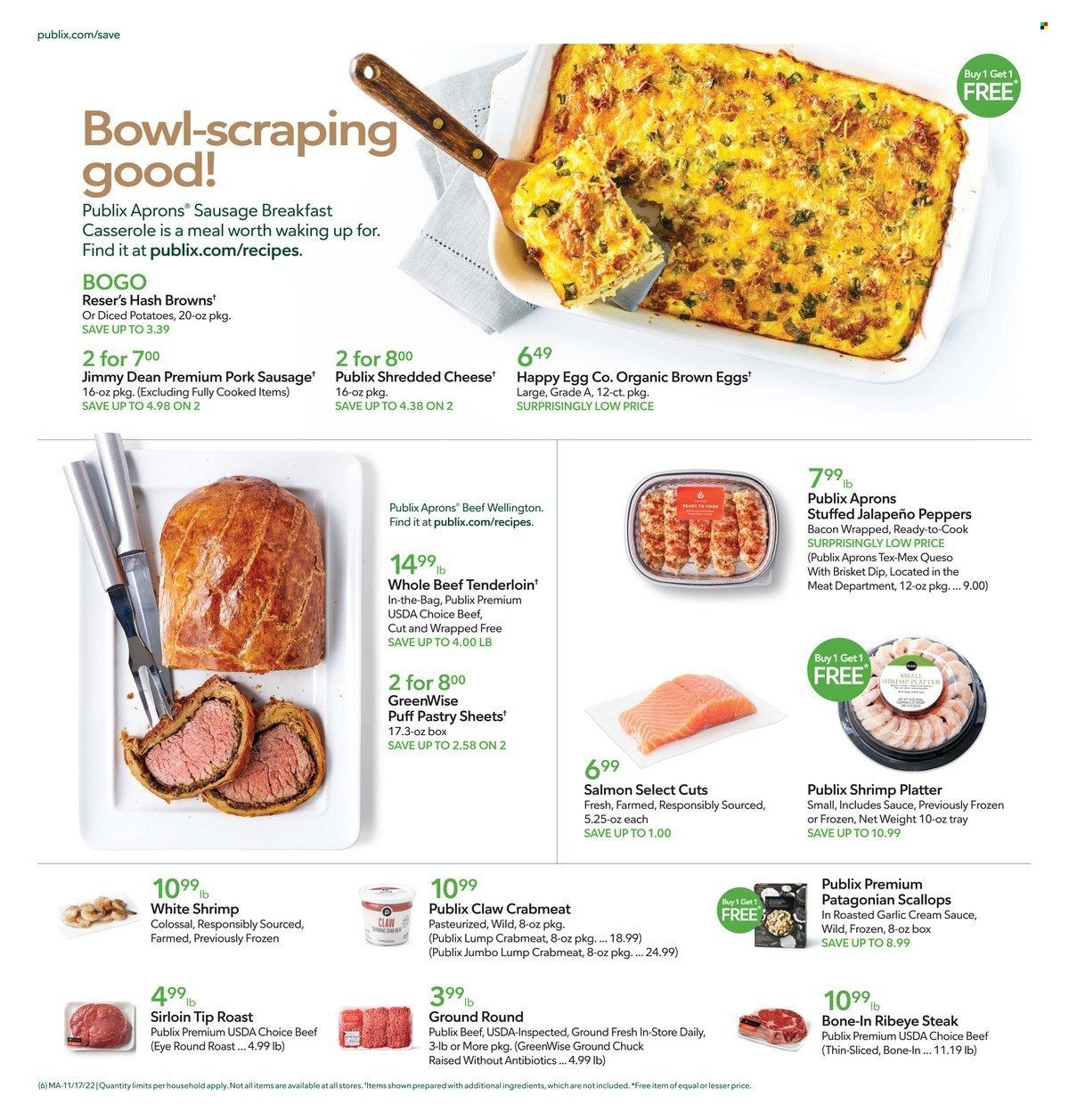 Publix (AL, FL, GA, NC, SC, TN) Weekly Ad Flyer Specials November 17 to November 23, 2022