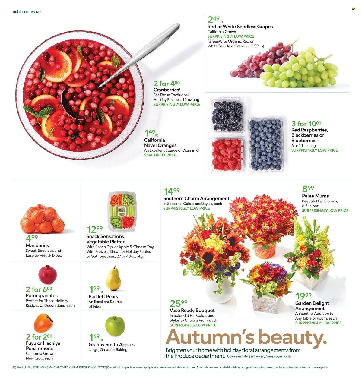 Publix (AL, FL, GA, NC, SC, TN) Weekly Ad Flyer Specials November 17 to November 23, 2022