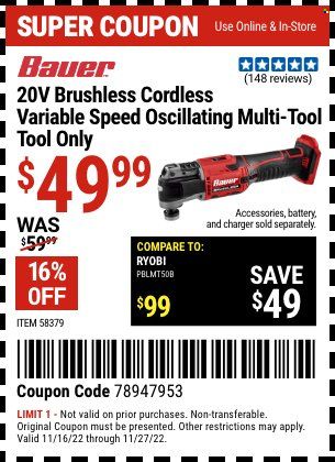 Harbor Freight Weekly Ad Flyer Specials November 16 to November 27, 2022