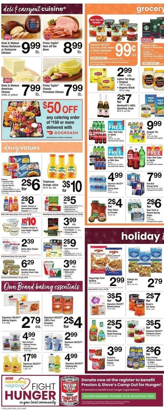 ACME (DE, NJ, NY, PA) Weekly Ad Flyer Specials November 18 to November 24, 2022