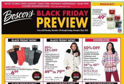 Boscov's (CT, DE, MD, NJ, NY, PA) Weekly Ad Flyer Specials November 17 to November 22, 2022