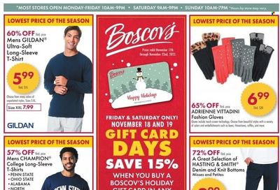 Boscov's (CT, DE, MD, NJ, NY, PA) Weekly Ad Flyer Specials November 17 to November 22, 2022