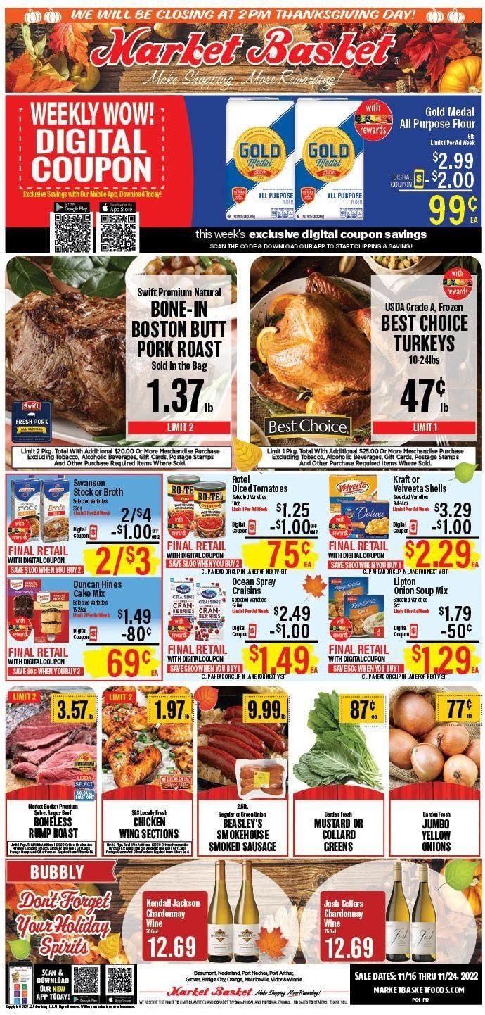 Market Basket (LA, TX) Weekly Ad Flyer Specials November 16 to November 24, 2022