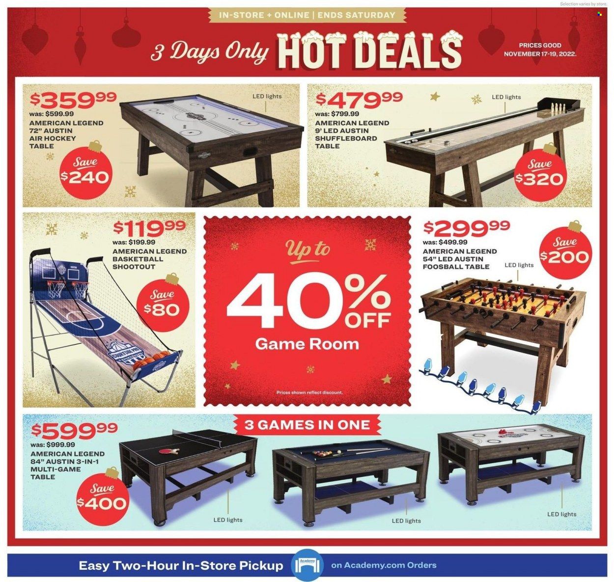 Academy Sports + Outdoors Weekly Ad Flyer Specials November 17 to November 19, 2022
