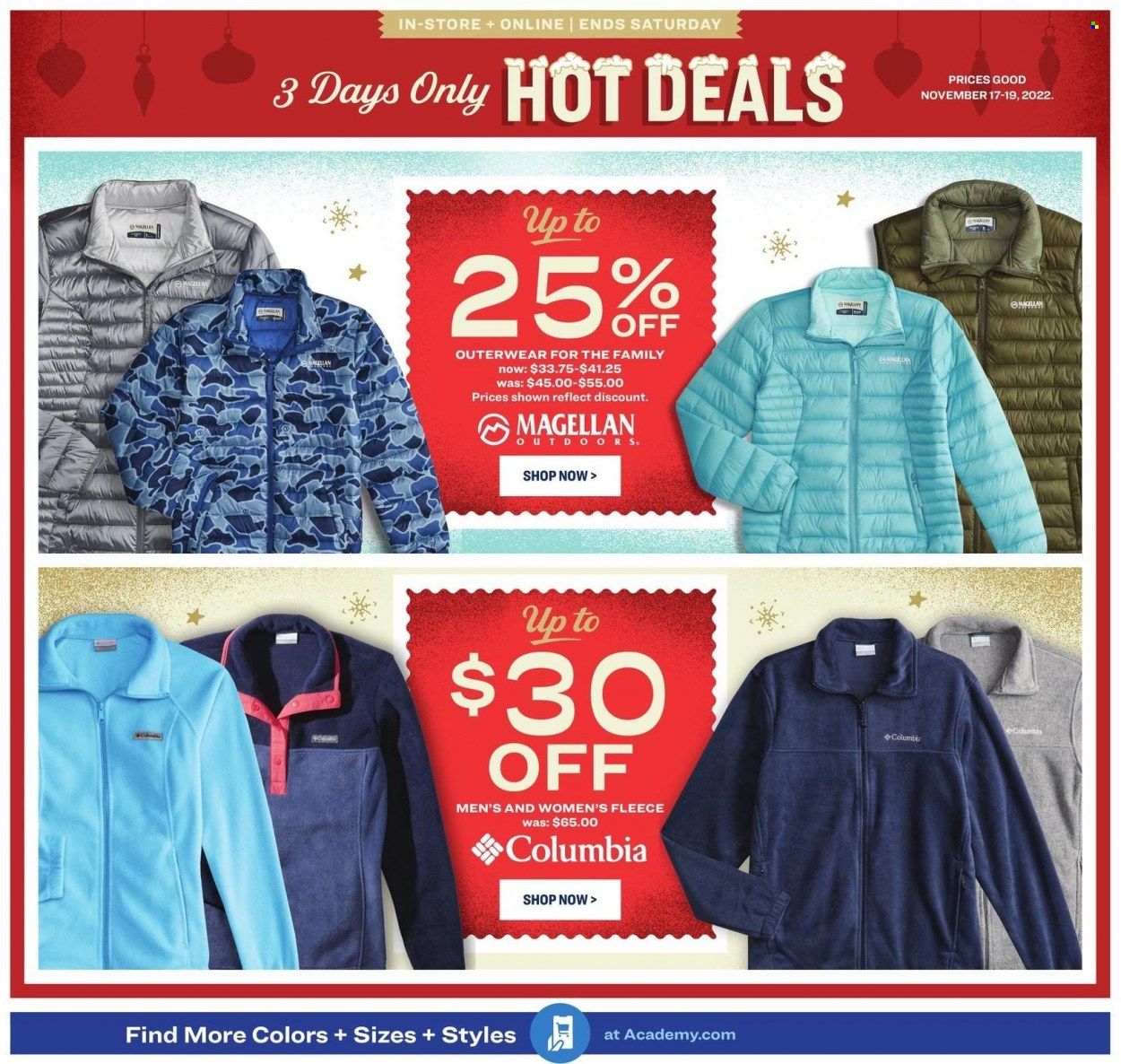 Academy Sports + Outdoors Weekly Ad Flyer Specials November 17 to November 19, 2022