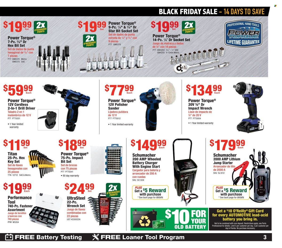 O'Reilly Auto Parts Weekly Ad Flyer Specials November 16 to November 29, 2022