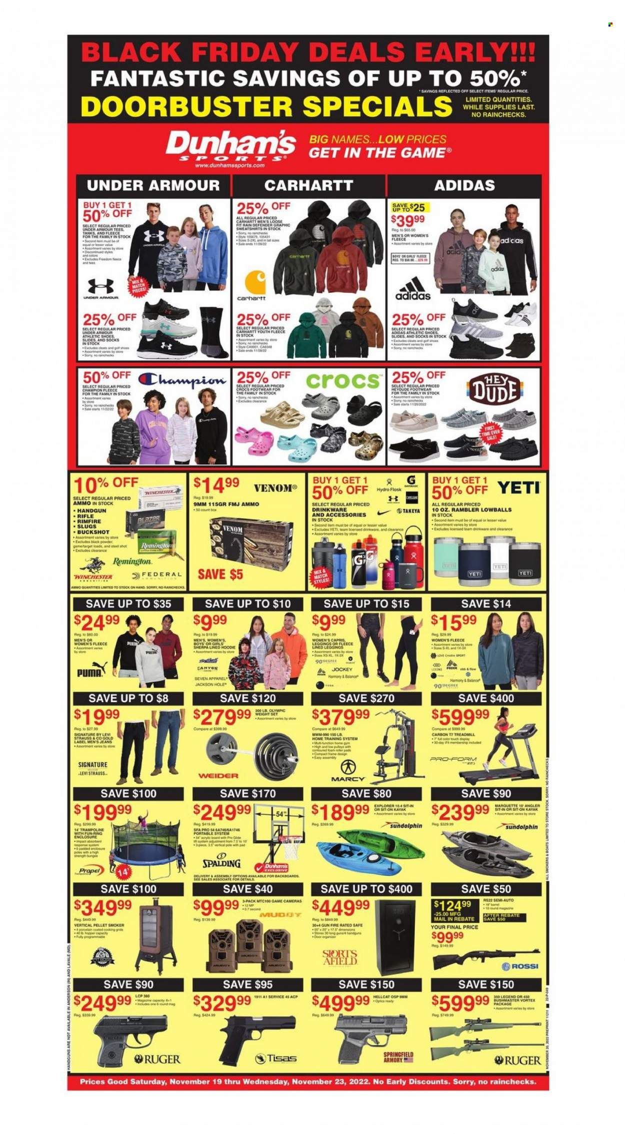Dunham's Sports Weekly Ad Flyer Specials November 18 to November 23, 2022