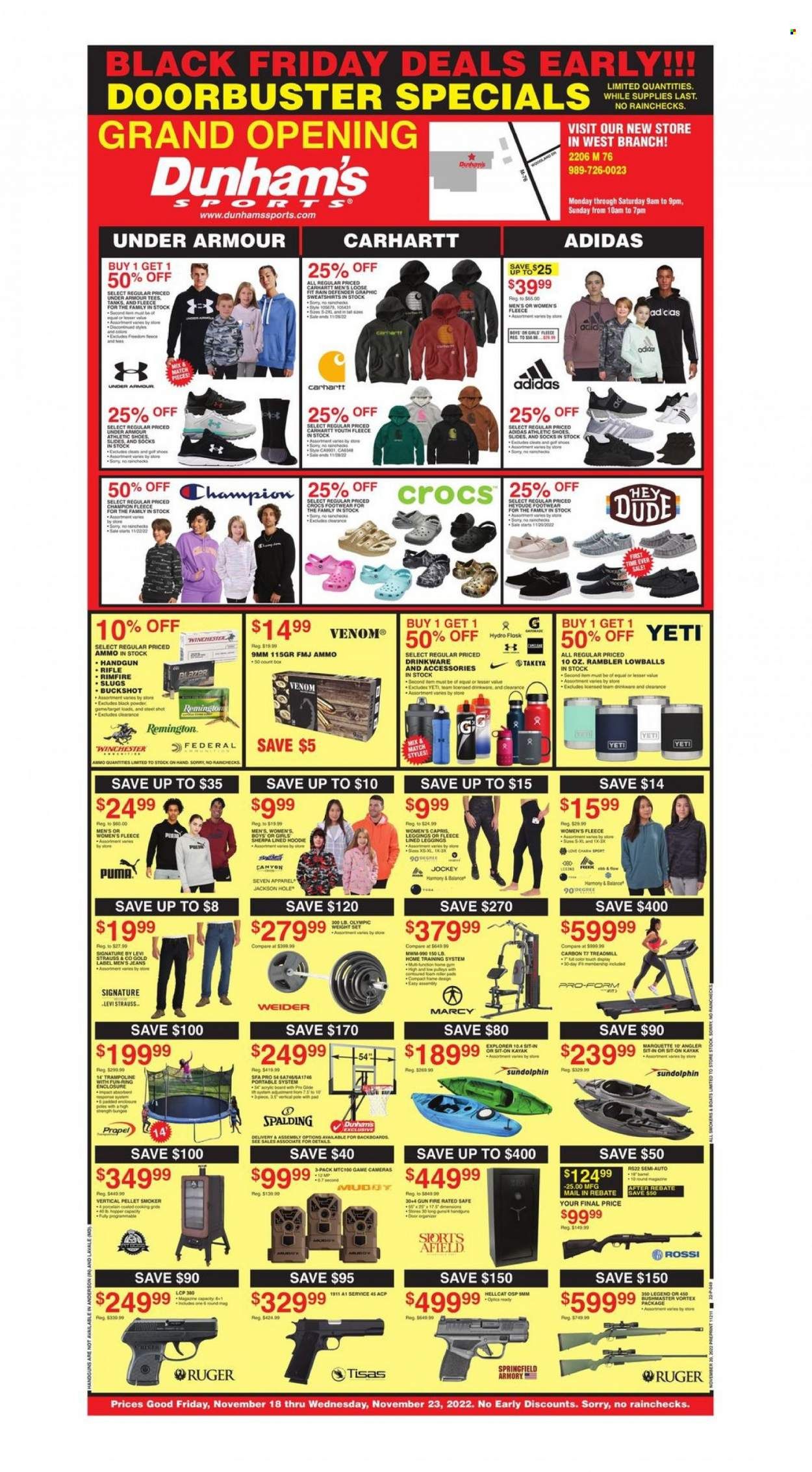 Dunham's Sports (MI) Weekly Ad Flyer Specials November 18 to November 23, 2022