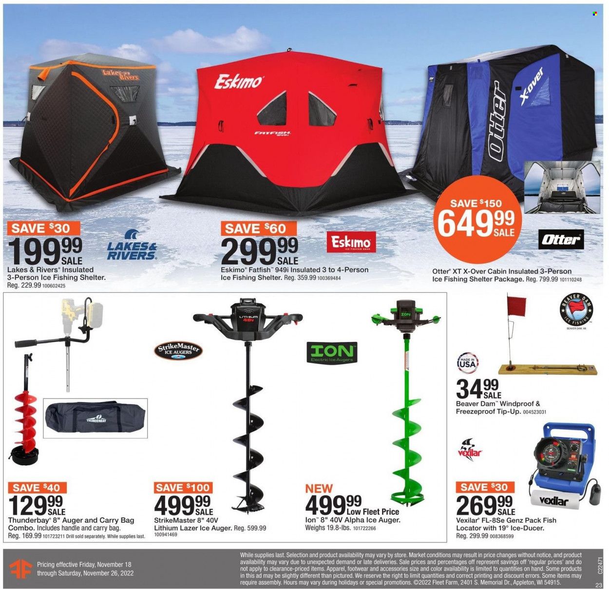 Fleet Farm (IA, MN, ND, WI) Weekly Ad Flyer Specials November 18 to November 26, 2022