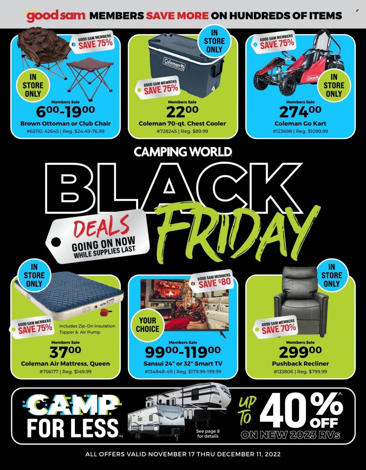 Camping World Weekly Ad Flyer Specials November 17 to December 11, 2022