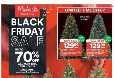 Michaels Weekly Ad Flyer Specials November 23 to November 27, 2022