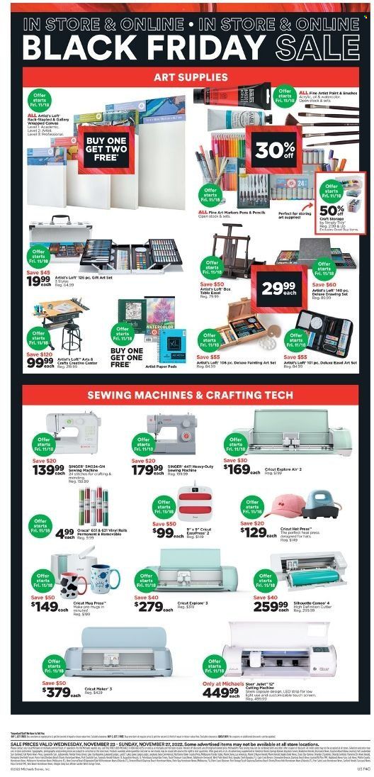 Michaels Weekly Ad Flyer Specials November 23 to November 27, 2022