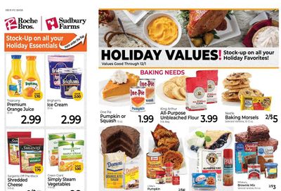 Roche Bros. (MA) Weekly Ad Flyer Specials November 18 to November 24, 2022