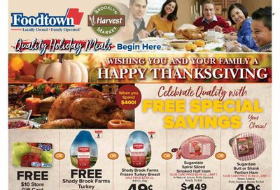 Foodtown (NJ, NY, PA) Weekly Ad Flyer Specials November 18 to November 24, 2022