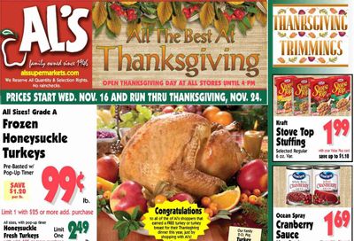 Al's Supermarket (IN) Weekly Ad Flyer Specials November 16 to November 24, 2022