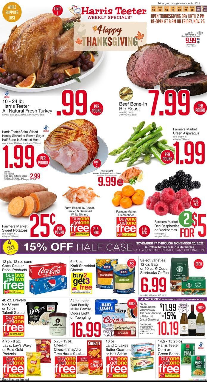 Harris Teeter Weekly Ad Flyer Specials November 16 to November 24, 2022