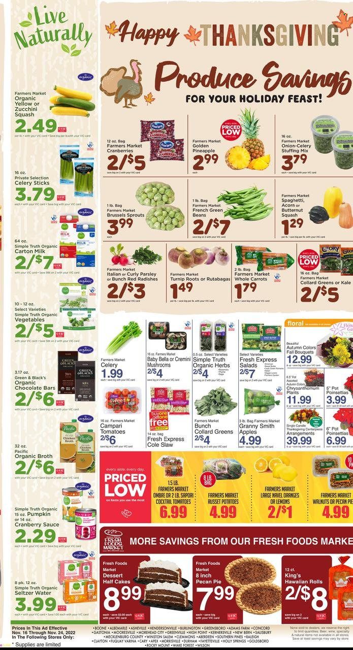 Harris Teeter Weekly Ad Flyer Specials November 16 to November 24, 2022