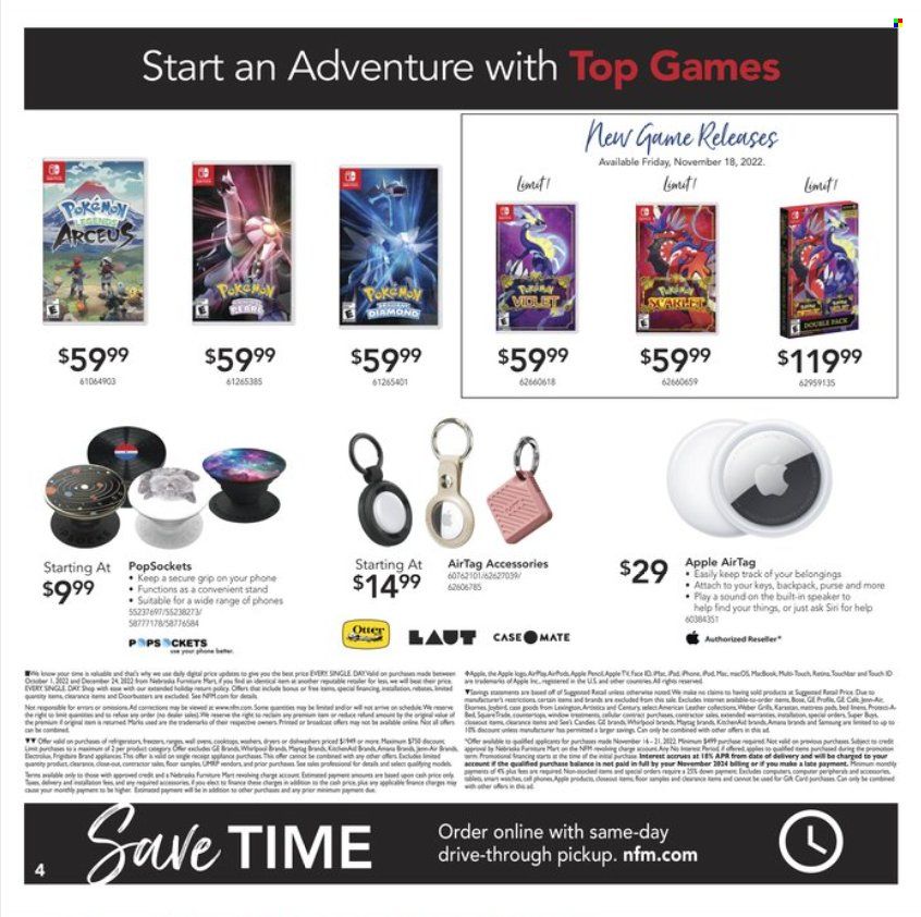 Nebraska Furniture Mart (IA, KS, NE, TX) Weekly Ad Flyer Specials November 16 to November 21, 2022