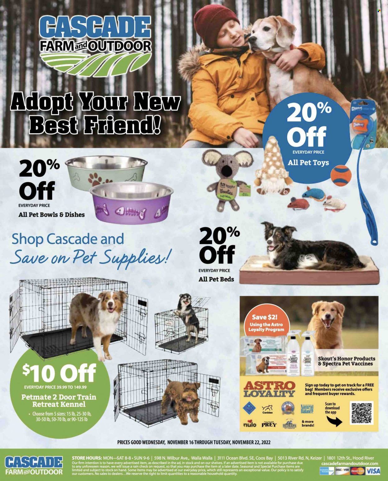 Cascade Farm And Outdoor (OR, WA) Weekly Ad Flyer Specials November 16 to November 22, 2022