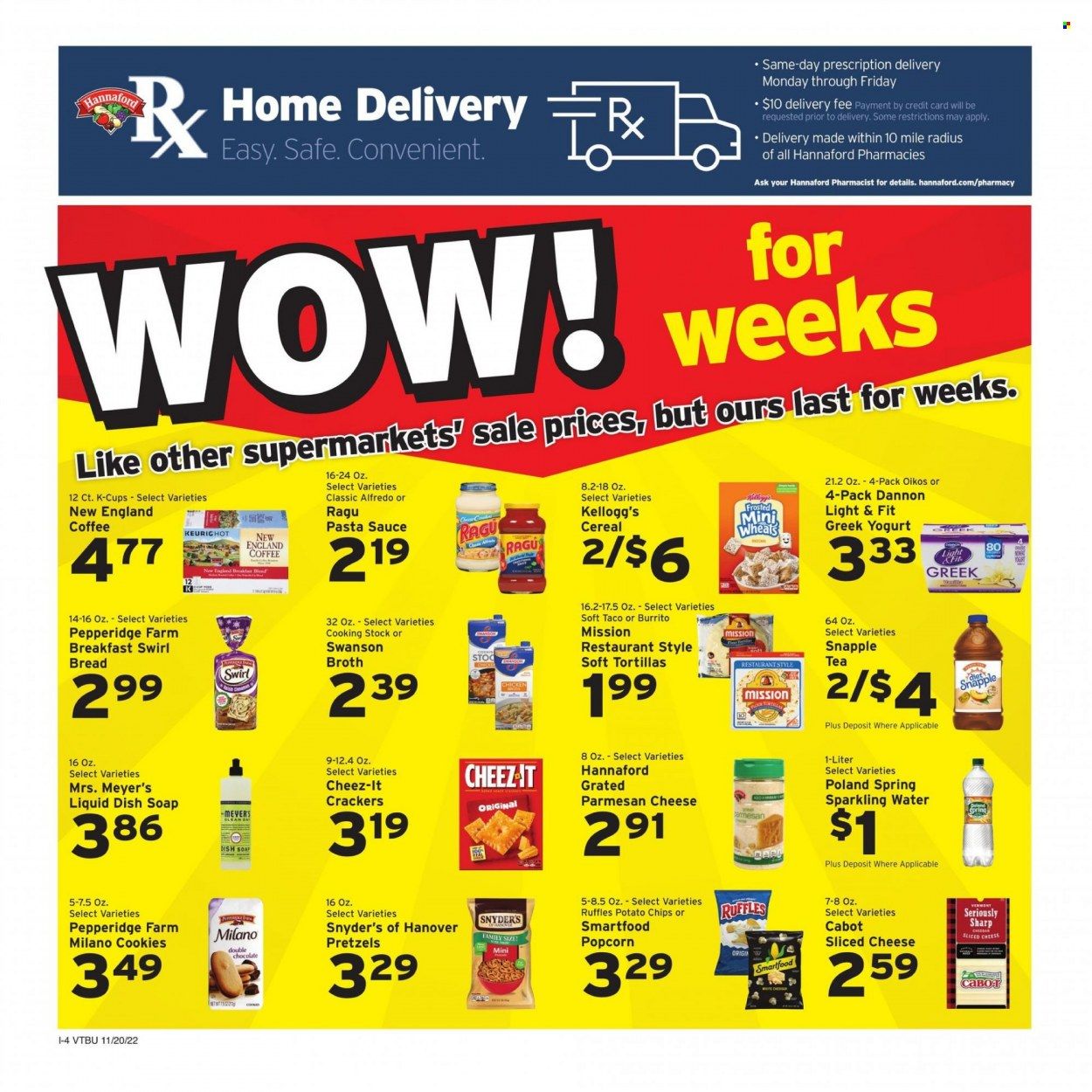 Hannaford (VT) Weekly Ad Flyer Specials November 20 to November 26, 2022