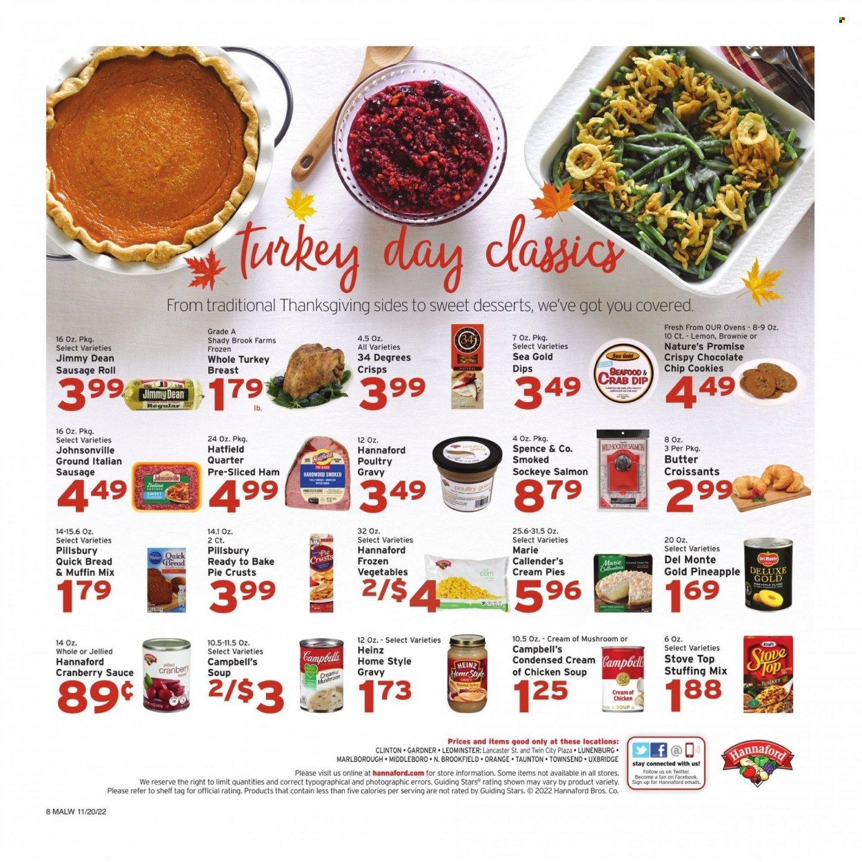 Hannaford (MA) Weekly Ad Flyer Specials November 20 to November 26, 2022