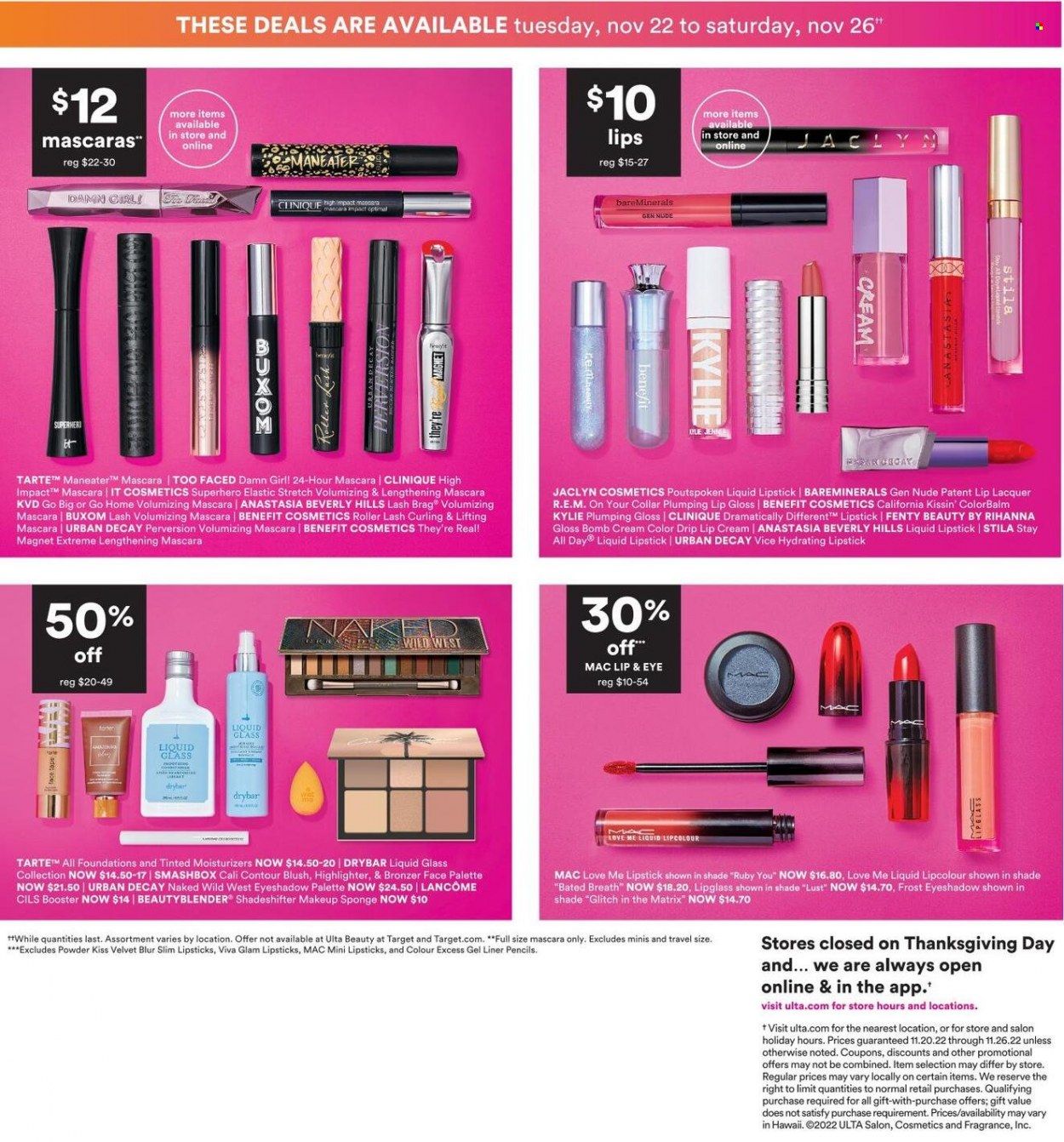 Ulta Beauty Weekly Ad Flyer Specials November 20 to November 26, 2022