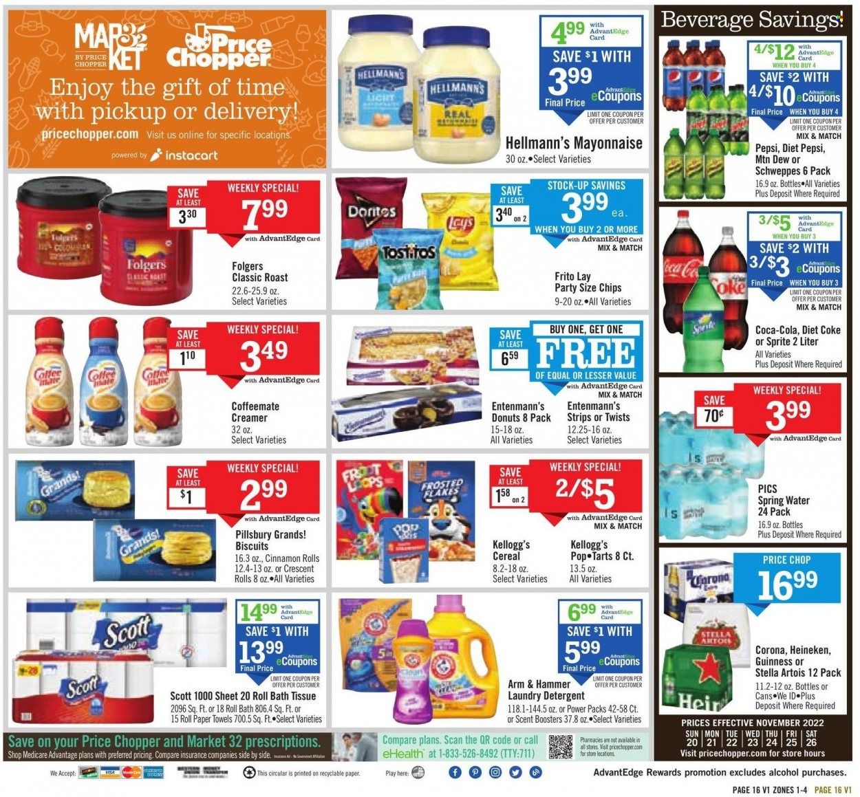 Price Chopper (CT, NY, PA, VT) Weekly Ad Flyer Specials November 20 to November 26, 2022