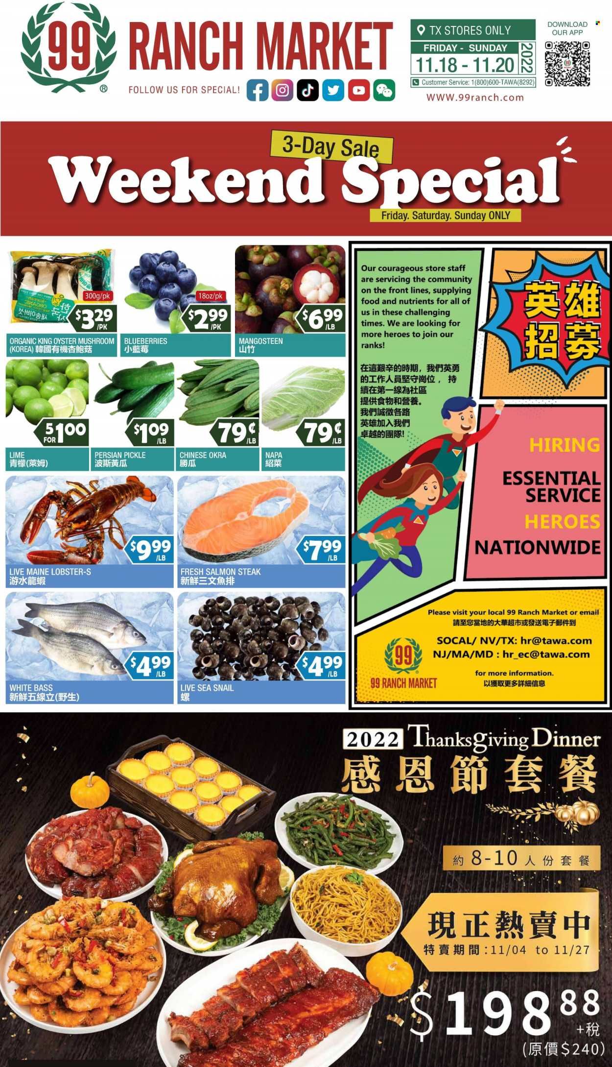 99 Ranch Market (TX) Weekly Ad Flyer Specials November 18 to November 24, 2022