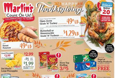 Martin’s (IN, MI) Weekly Ad Flyer Specials November 20 to November 26, 2022