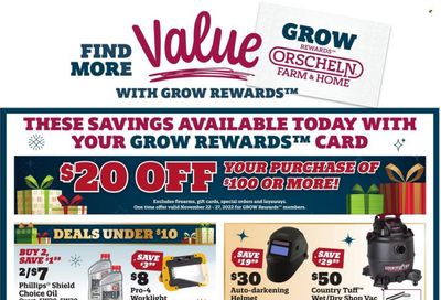 Orscheln Farm and Home (IA, IN, KS, MO, NE, OK) Weekly Ad Flyer Specials November 22 to November 27, 2022