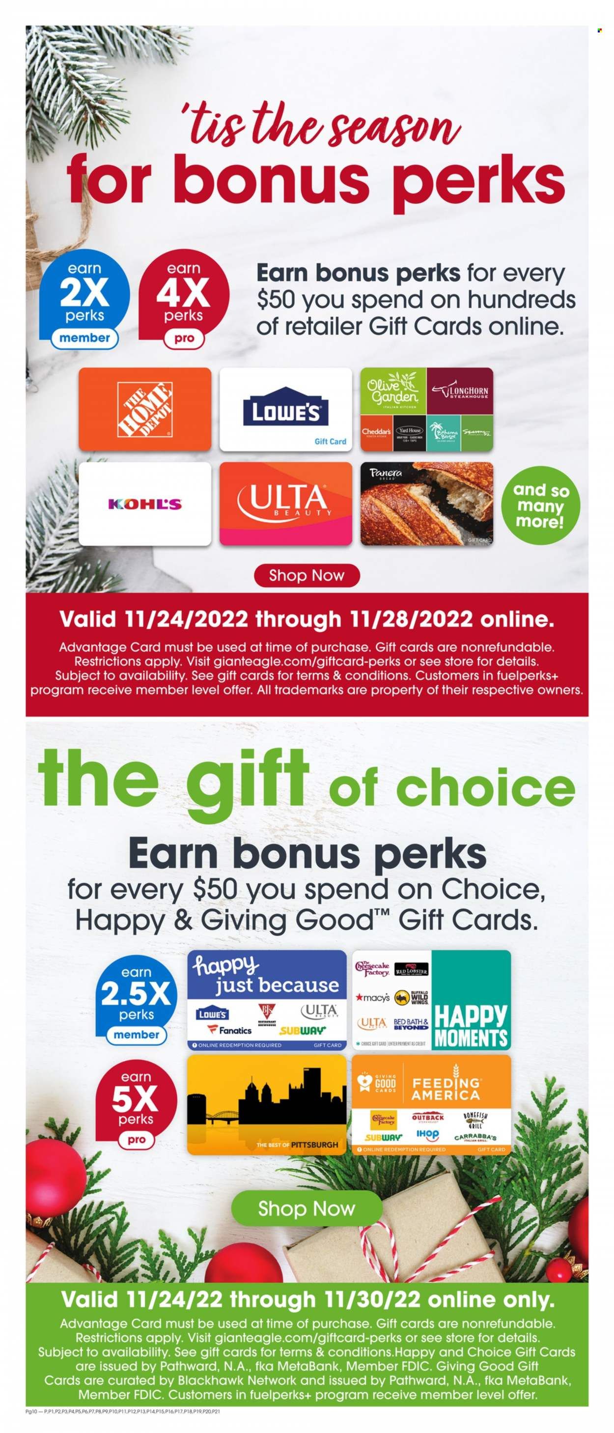 Giant Eagle (OH, PA) Weekly Ad Flyer Specials November 24 to November 30, 2022