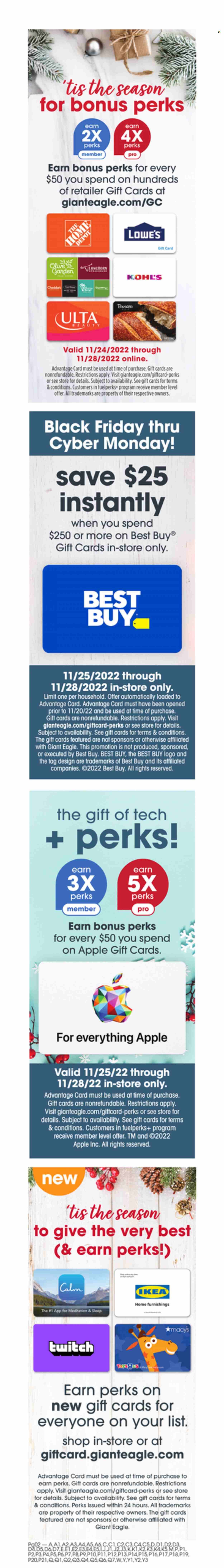 Giant Eagle (OH, PA) Weekly Ad Flyer Specials November 24 to November 30, 2022