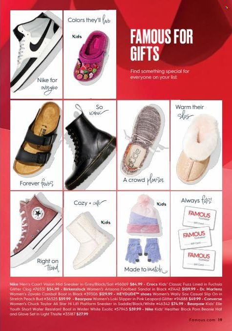 Famous Footwear Promotions & Flyer Specials December 2022