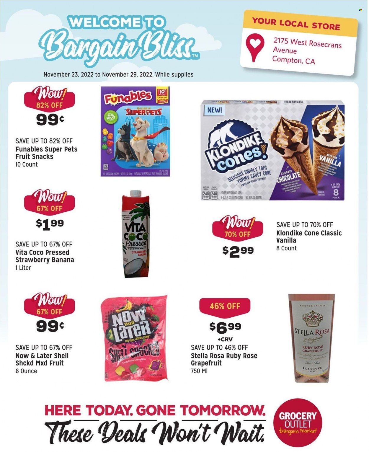 Grocery Outlet (CA, ID, OR, PA, WA) Weekly Ad Flyer Specials November 23 to November 29, 2022