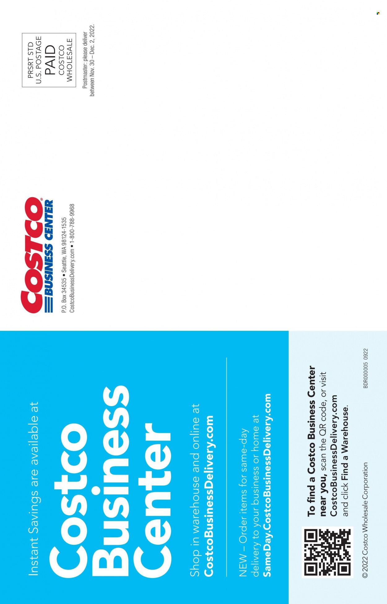 Costco Weekly Ad Flyer Specials December 5 to December 31, 2022