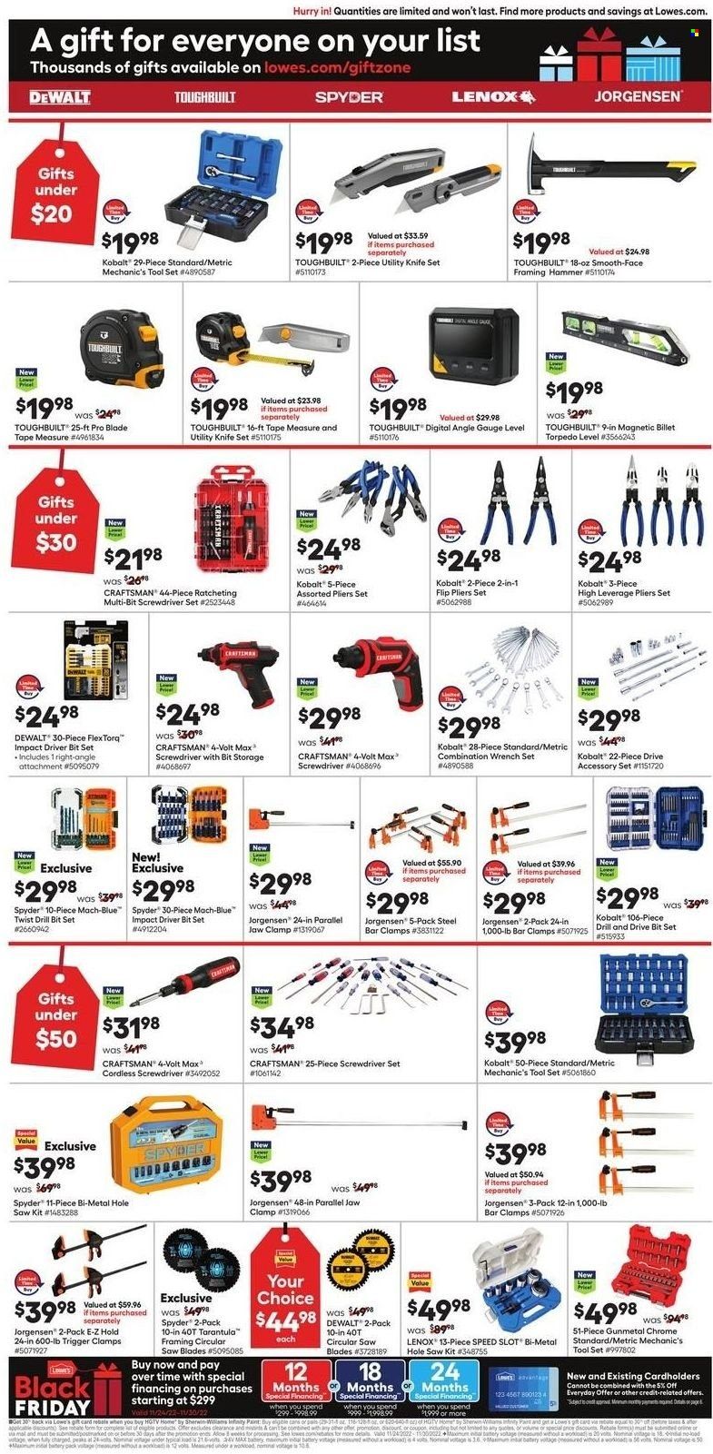 Lowe's Weekly Ad Flyer Specials November 24 to November 30, 2022