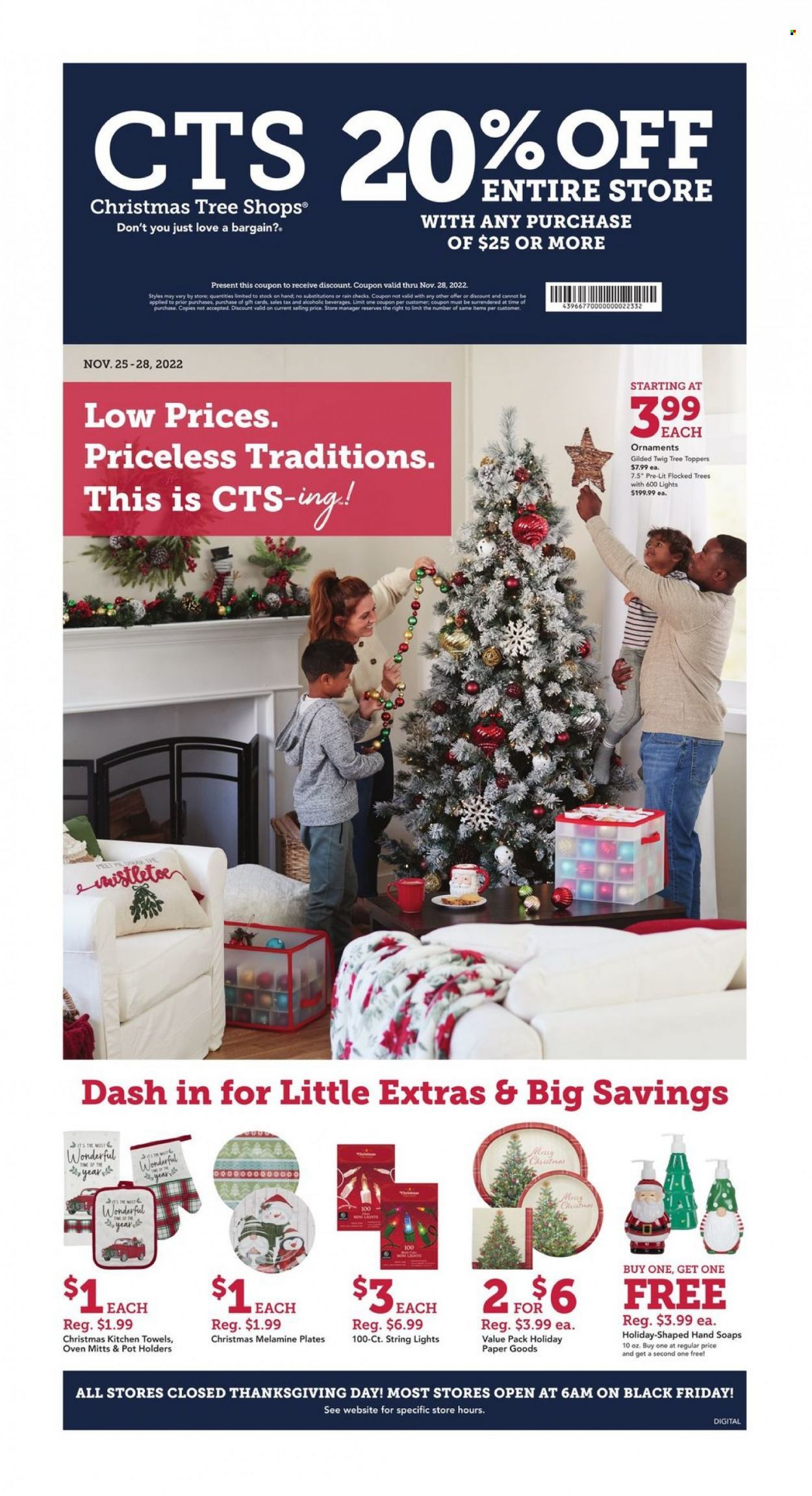 Christmas Tree Shops Weekly Ad Flyer Specials November 25 to November 28, 2022