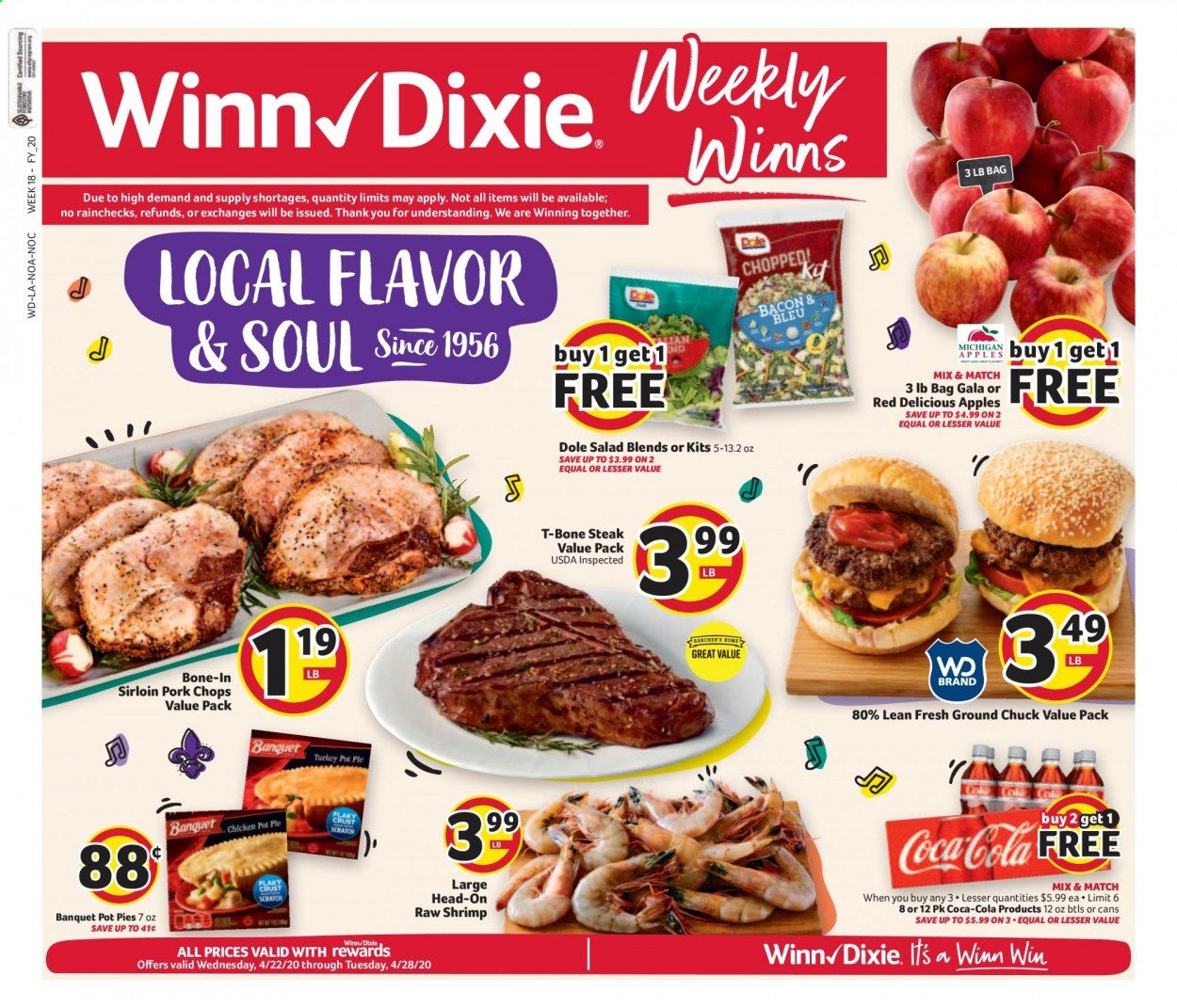 Winn Dixie Weekly Ad & Flyer April 22 to 28