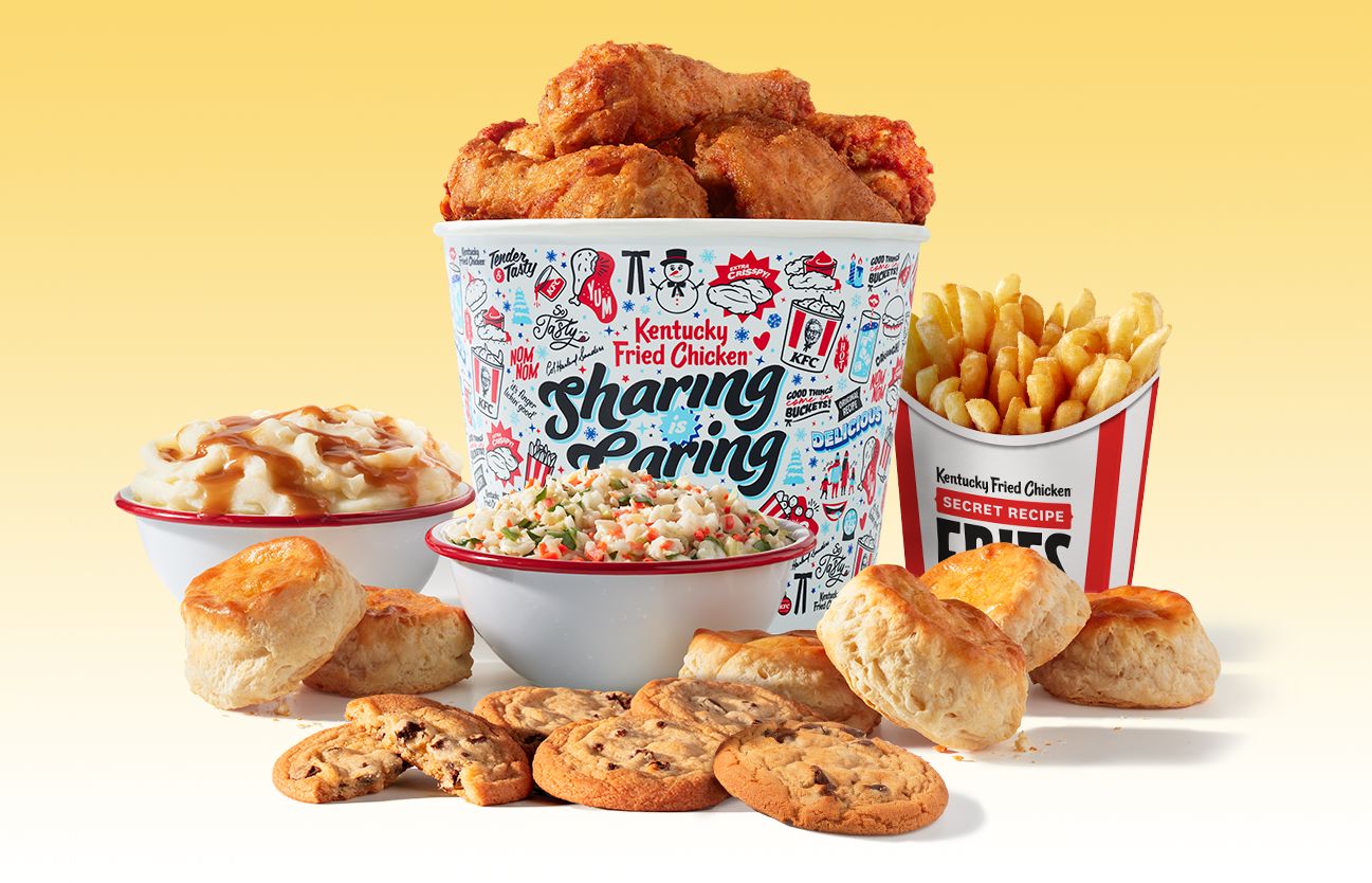 Get 6 Free Cookies with a KFC 12 Piece Chicken or Tenders Meal for a Limited Time Only at Kentucky Fried Chicken Get 6 Free Cookies with a KFC 12 Piece Chicken or Tenders Meal for a Limited Time Only at Kentucky Fried Chicken