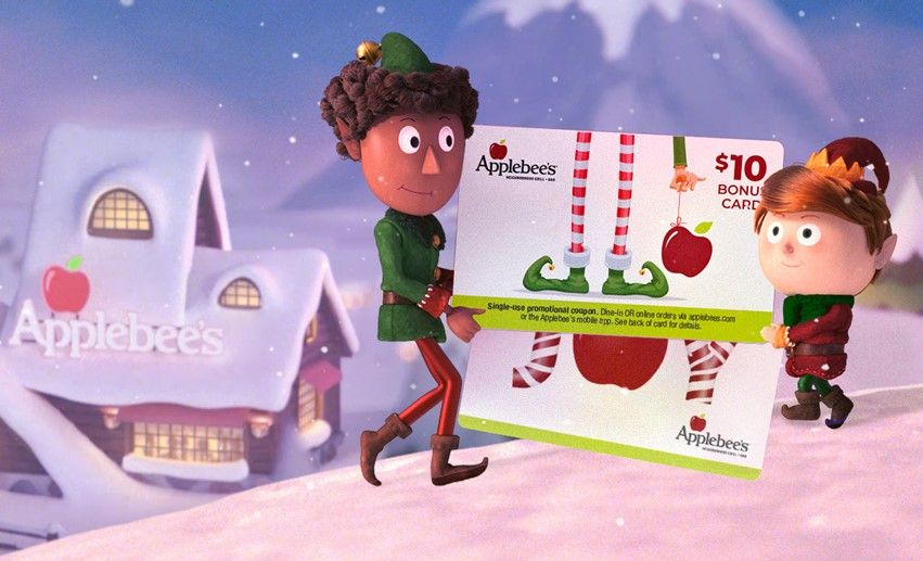 Receive 2 $10 Bonus Cards at Applebee’s with the Online Purchase of $50 in Gift Cards Through to November 28 Receive 2 $10 Bonus Cards at Applebee’s with the Online Purchase of $50 in Gift Cards Through to November 28