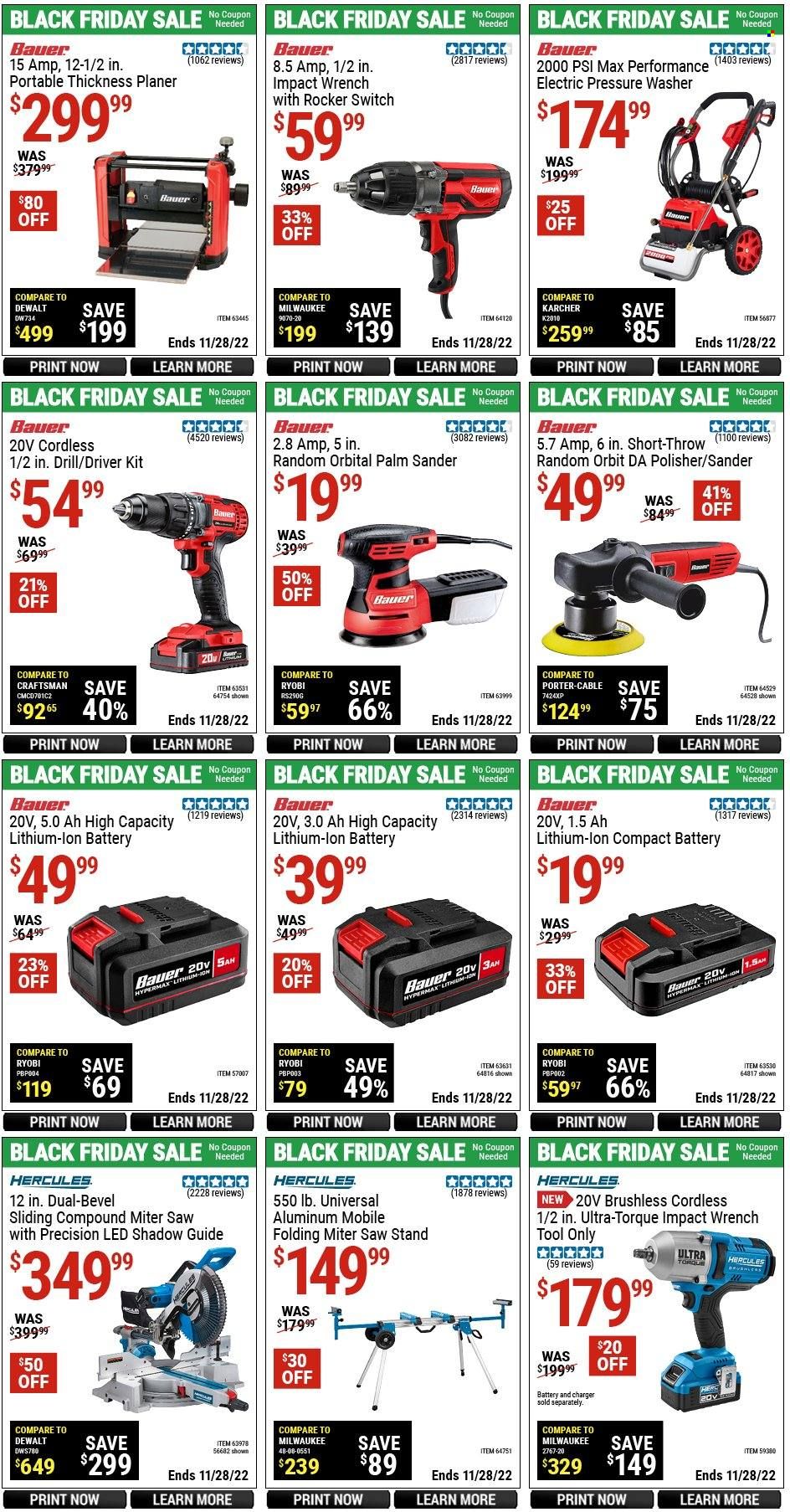 Harbor Freight Weekly Ad Flyer Specials November 24 to November 28, 2022