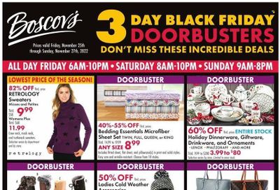 Boscov's (CT, DE, MD, NJ, NY, PA) Weekly Ad Flyer Specials November 23 to November 27, 2022
