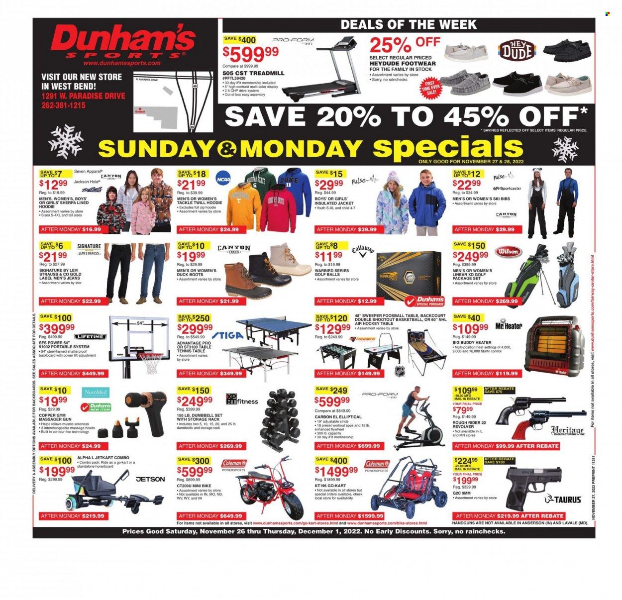 Dunham's Sports (WI) Weekly Ad Flyer Specials November 26 to December 1, 2022
