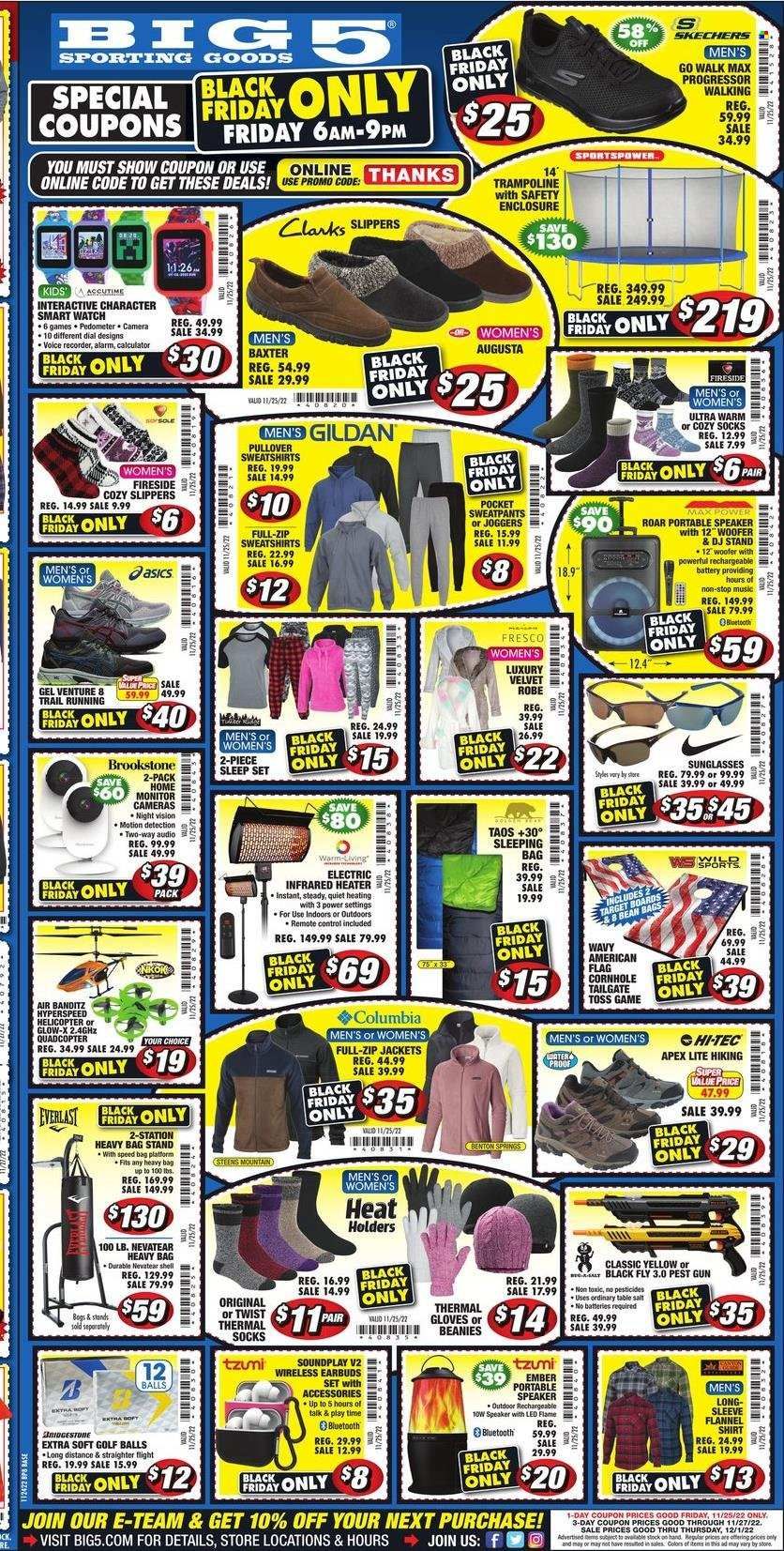 Big 5 (AZ, CA, CO, ID, NM, OR, UT, WA) Weekly Ad Flyer Specials November 24 to November 26, 2022