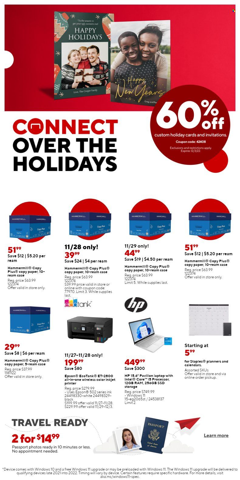 Staples Weekly Ad Flyer Specials November 27 to December 3, 2022